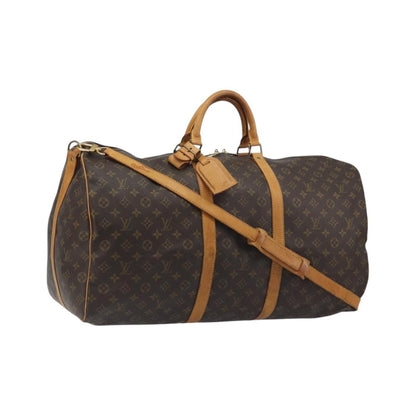 Louis Vuitton Keepall Bandoulière Monogram, Brown, Canvas, Travel Bag