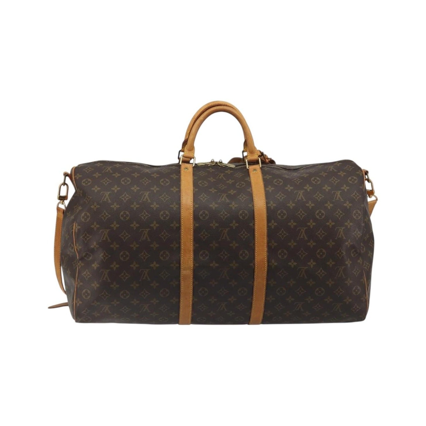 Louis Vuitton Keepall Bandoulière Monogram, Brown, Canvas, Travel Bag