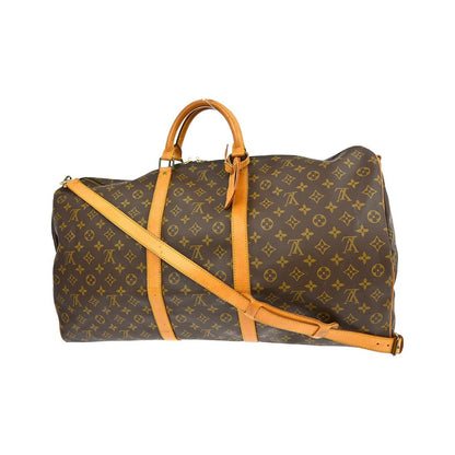 Louis Vuitton Keepall Bandoulière Monogram, Brown, Canvas, Travel Bag