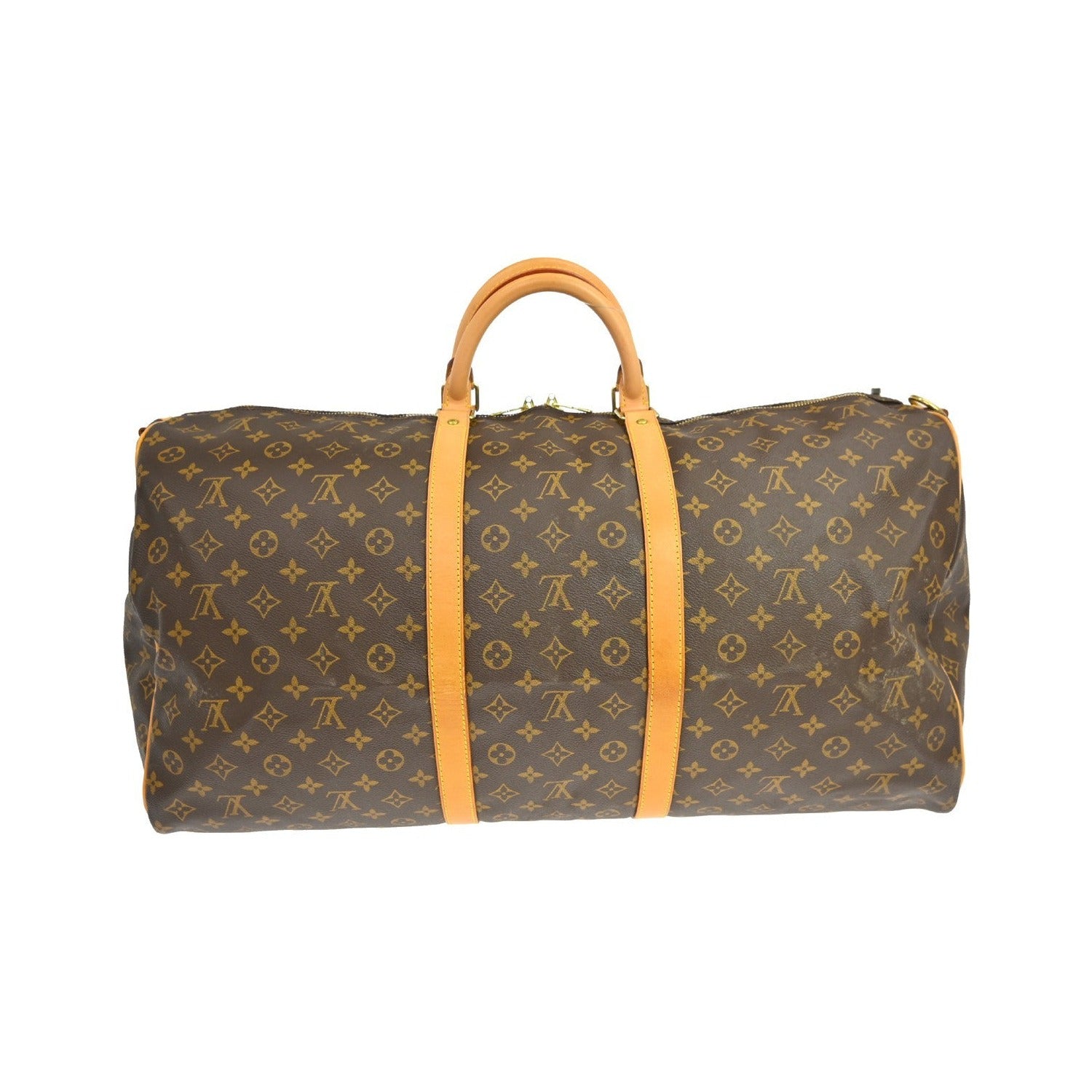 Louis Vuitton Keepall Bandoulière Monogram, Brown, Canvas, Travel Bag