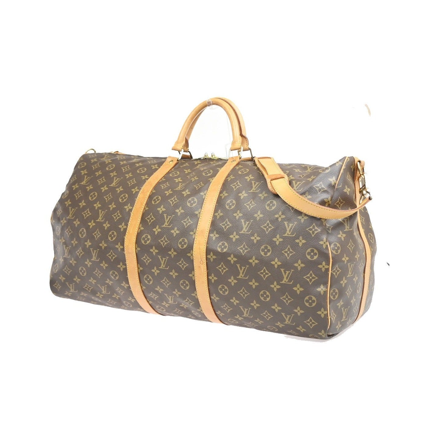 Louis Vuitton Keepall Bandoulière Monogram, Brown, Canvas, Travel Bag