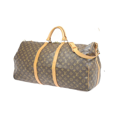 Louis Vuitton Keepall Bandoulière Monogram, Brown, Canvas, Travel Bag
