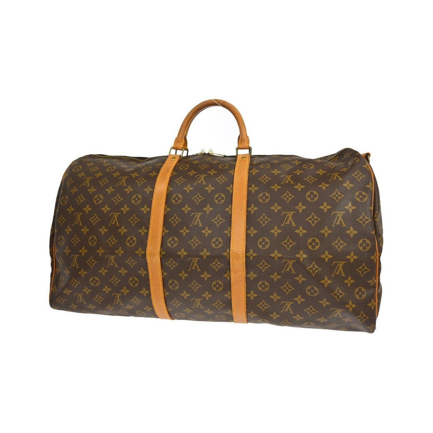 Louis Vuitton Keepall Bandoulière Monogram, Brown, Canvas, Travel Bag