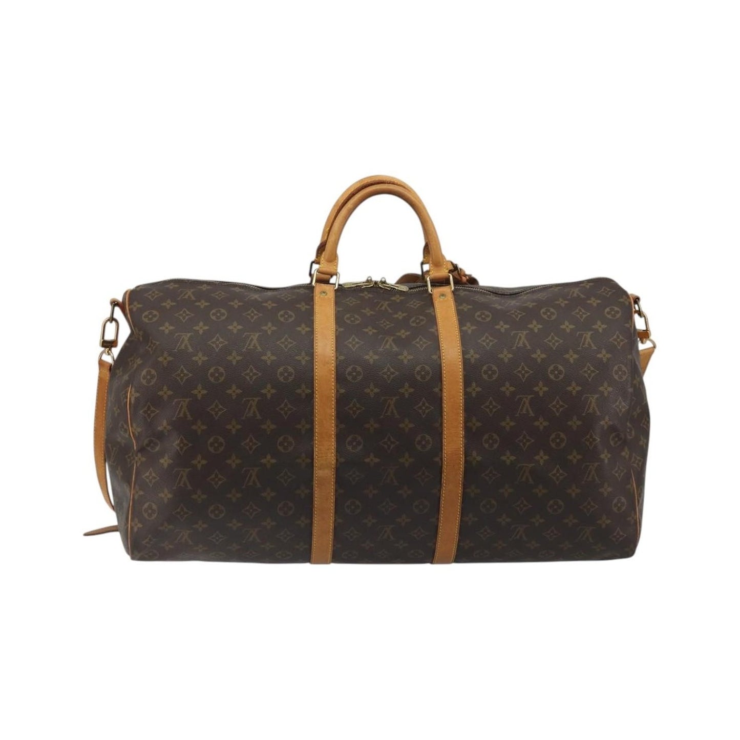 Louis Vuitton Keepall Bandoulière Monogram, Brown, Canvas, Travel Bag