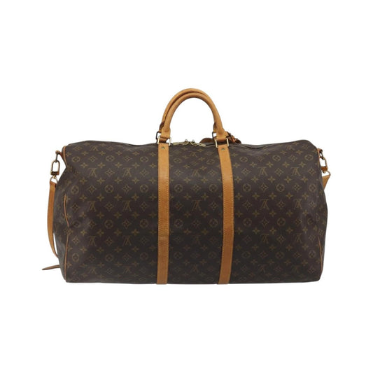 Louis Vuitton Keepall Bandoulière Monogram, Brown, Canvas, Travel Bag