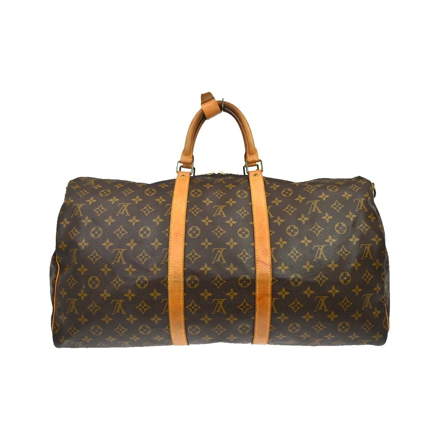 Louis Vuitton Keepall Bandoulière Monogram, Brown, Canvas, Travel Bag