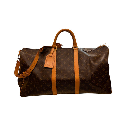Louis Vuitton keepall bandoulière monogram, Brown, Canvas, Handbag
