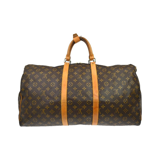 Louis Vuitton Keepall Bandoulière Monogram, Brown, Canvas, Travel Bag