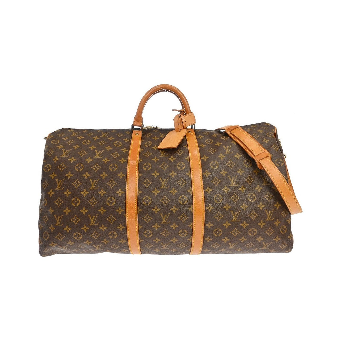 Louis Vuitton Keepall Bandoulière Monogram, Brown, Canvas, Travel Bag