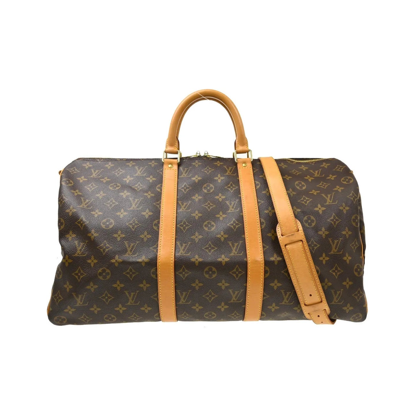 Louis Vuitton Keepall Bandouliere Monogram Canvas, Brown, Canvas, Travel Bag