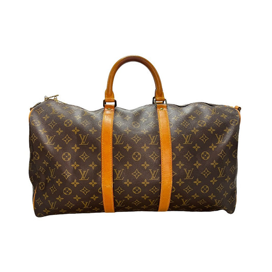 Louis Vuitton Keepall Bandouliere Monogram Canvas, Brown, Canvas, Travel Bag