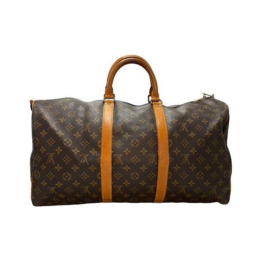 Louis Vuitton Keepall Bandouliere Monogram Canvas, Brown, Canvas, Travel Bag