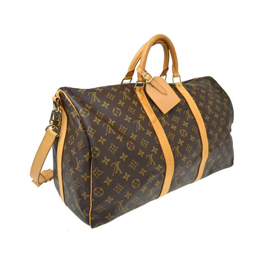Louis Vuitton Keepall Bandouliere Monogram Canvas, Brown, Canvas, Travel Bag