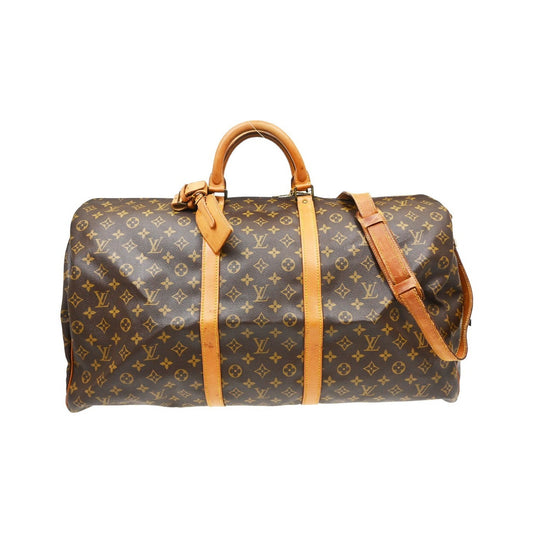 Louis Vuitton Keepall Bandouliere Monogram Canvas, Brown, Canvas, Travel Bag