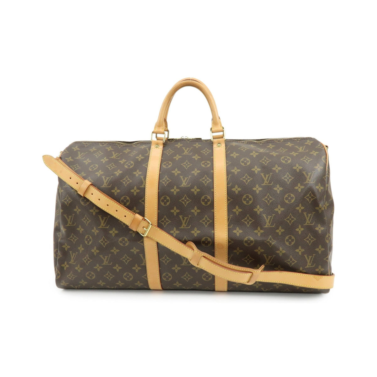 Louis Vuitton Keepall Bandouliere Monogram Canvas, Brown, Canvas, Travel Bag