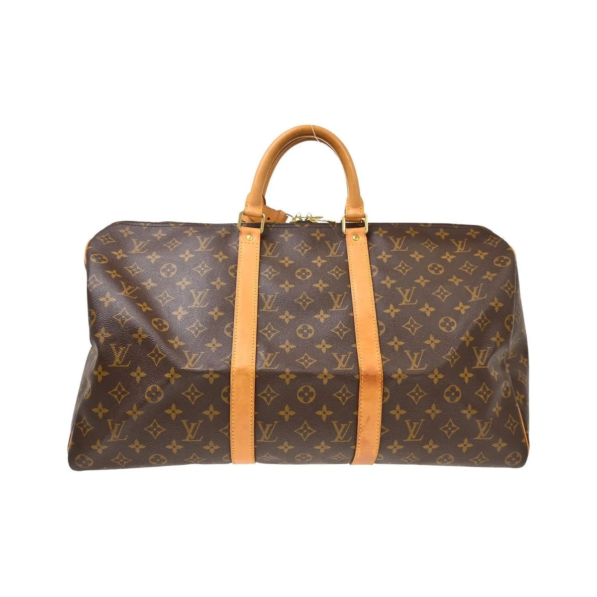 Louis Vuitton Keepall Canvas, Brown, Canvas, Travel Bag
