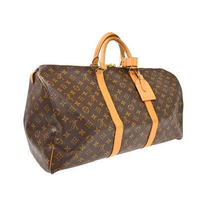 Louis Vuitton Keepall Canvas, Brown, Canvas, Travel Bag