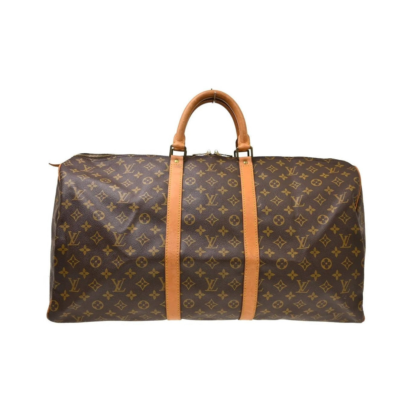Louis Vuitton Keepall Canvas, Brown, Canvas, Travel Bag