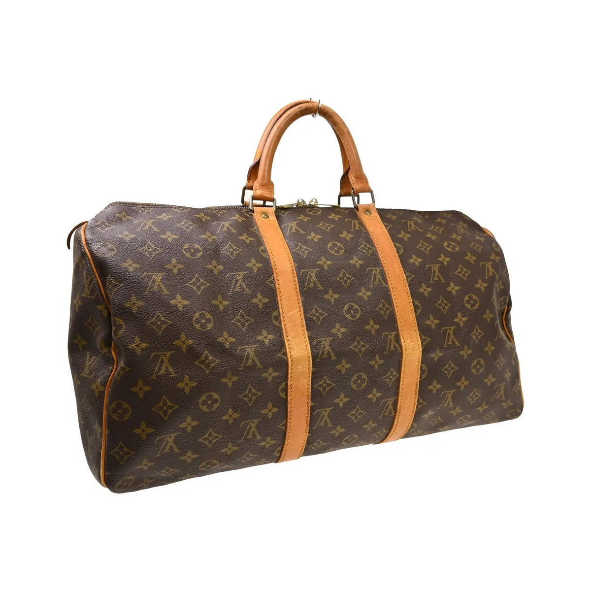 Louis Vuitton Keepall Canvas, Brown, Canvas, Travel Bag