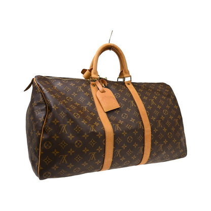 Louis Vuitton Keepall Canvas, Brown, Canvas, Travel Bag