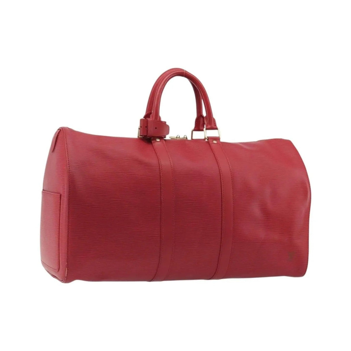 Louis Vuitton Keepall Epi, Red, Leather, Travel Bag