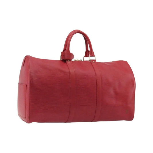 Louis Vuitton Keepall Epi, Red, Leather, Travel Bag