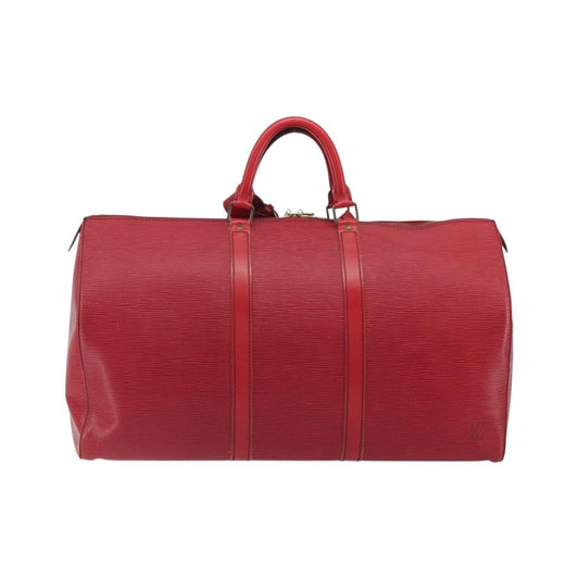 Louis Vuitton Keepall Epi, Brown, Canvas, Travel Bag