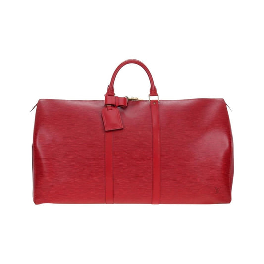 Louis Vuitton Keepall Epi, Red, Leather, Travel Bag