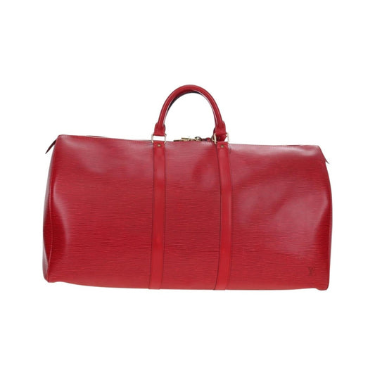 Louis Vuitton Keepall Epi, Red, Leather, Travel Bag