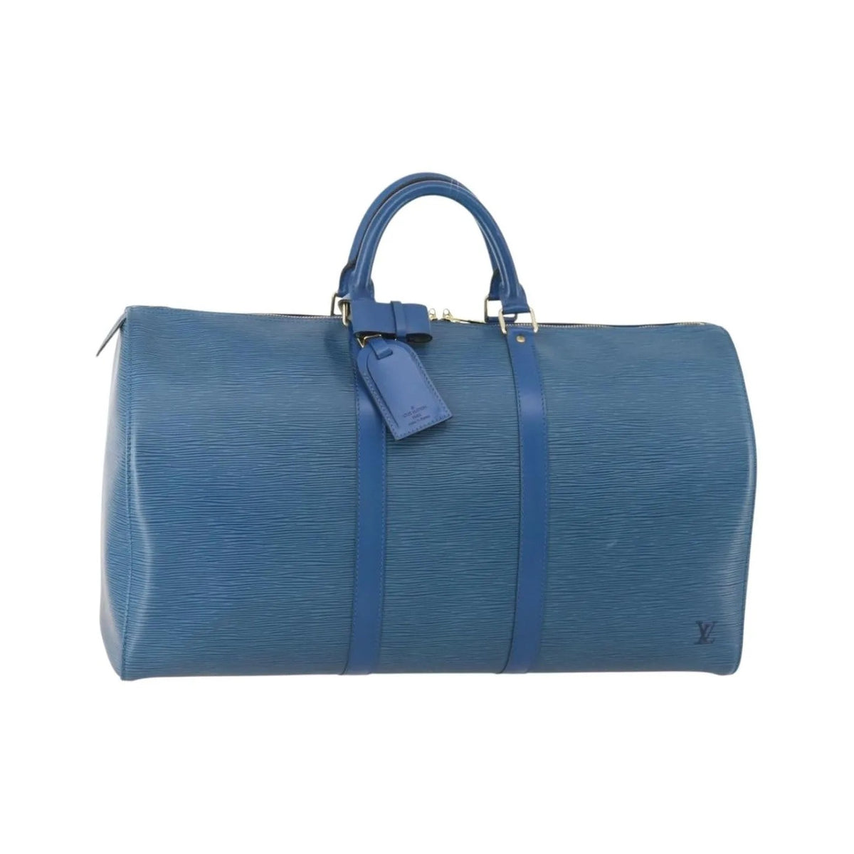 Louis Vuitton Keepall Epi Leather, Blue, Leather, Travel Bag