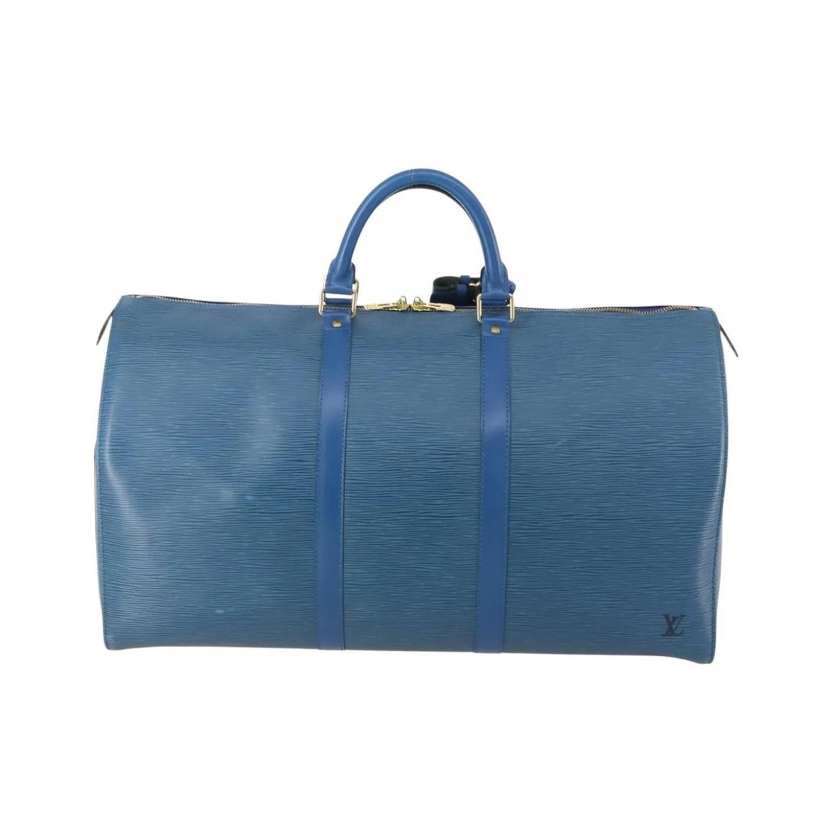 Louis Vuitton Keepall Epi Leather, Blue, Leather, Travel Bag
