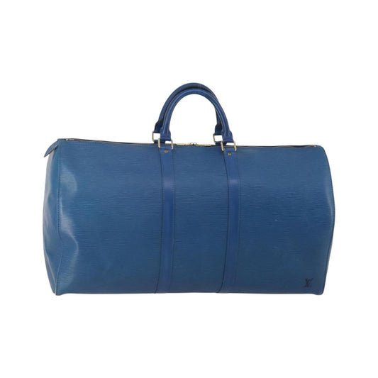 Louis Vuitton Keepall Epi Leather, Blue, Leather, Travel Bag
