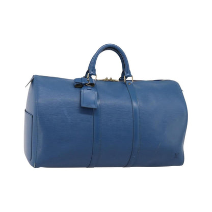 Louis Vuitton Keepall Epi Leather, Blue, Leather, Travel Bag