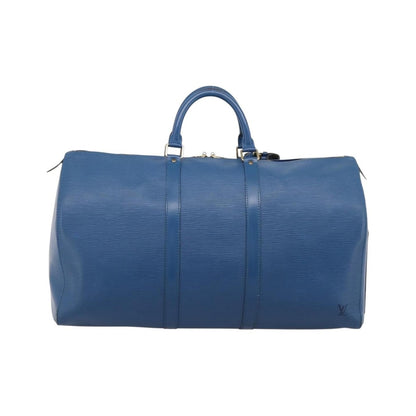 Louis Vuitton Keepall Epi Leather, Blue, Leather, Travel Bag