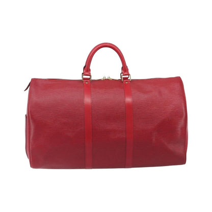 Louis Vuitton Keepall Epi Leather, Red, Leather, Travel Bag
