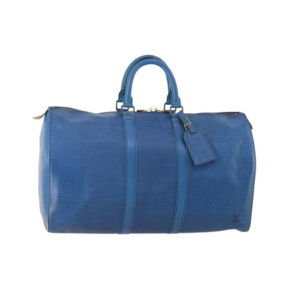 Louis Vuitton Keepall Epi Leather, Blue, Leather, Travel Bag