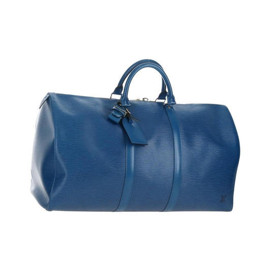 Louis Vuitton Keepall Epi Leather, Blue, Leather, Travel Bag