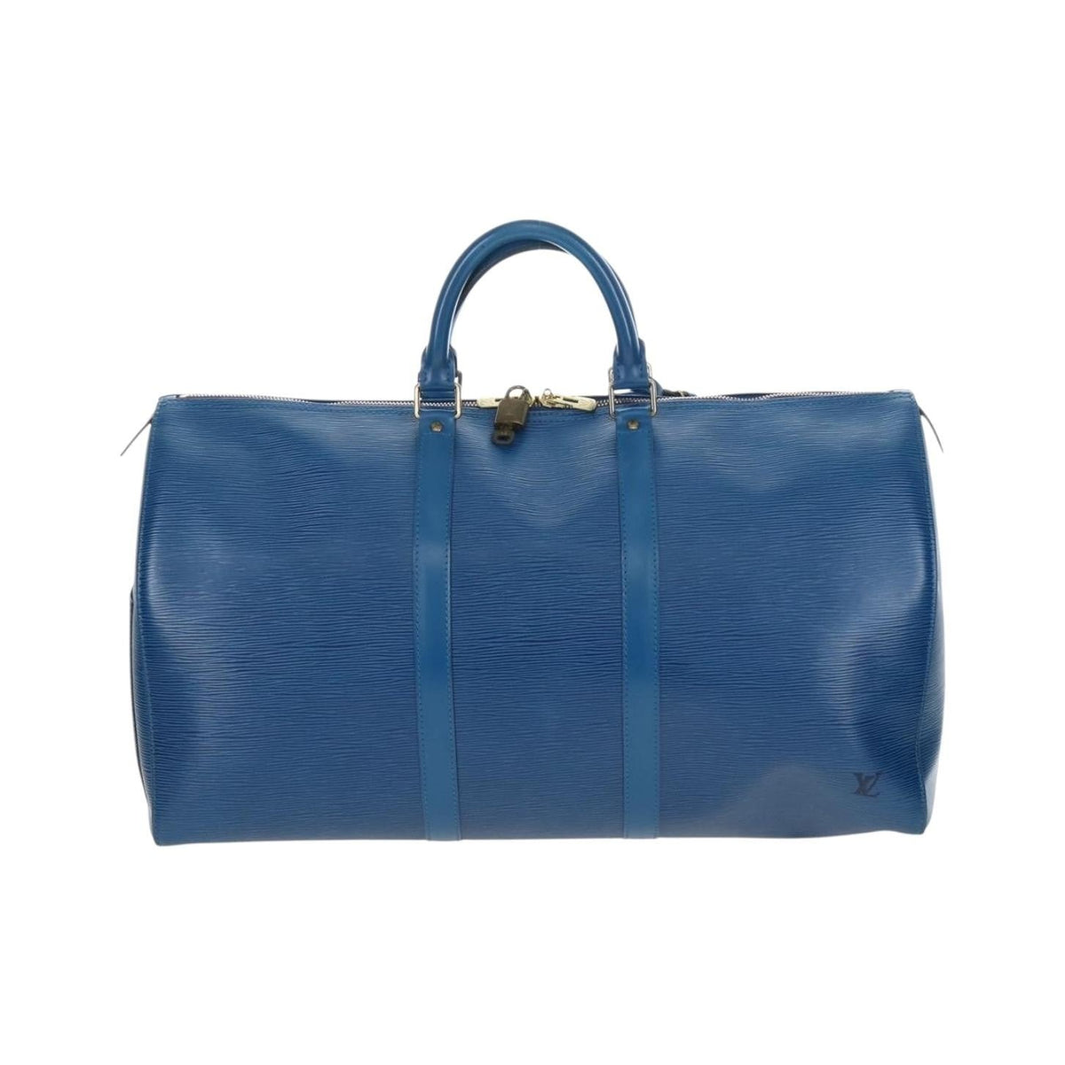 Louis Vuitton Keepall Epi Leather, Blue, Leather, Travel Bag