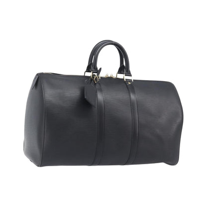 Louis Vuitton Keepall Epi Leather, Black, Leather, Travel Bag
