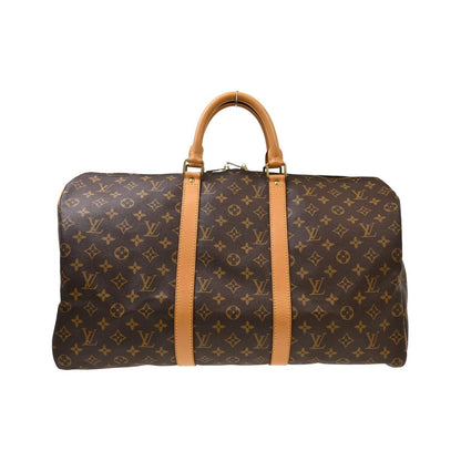 Louis Vuitton Keepall Monogram, Brown, Canvas, Travel Bag