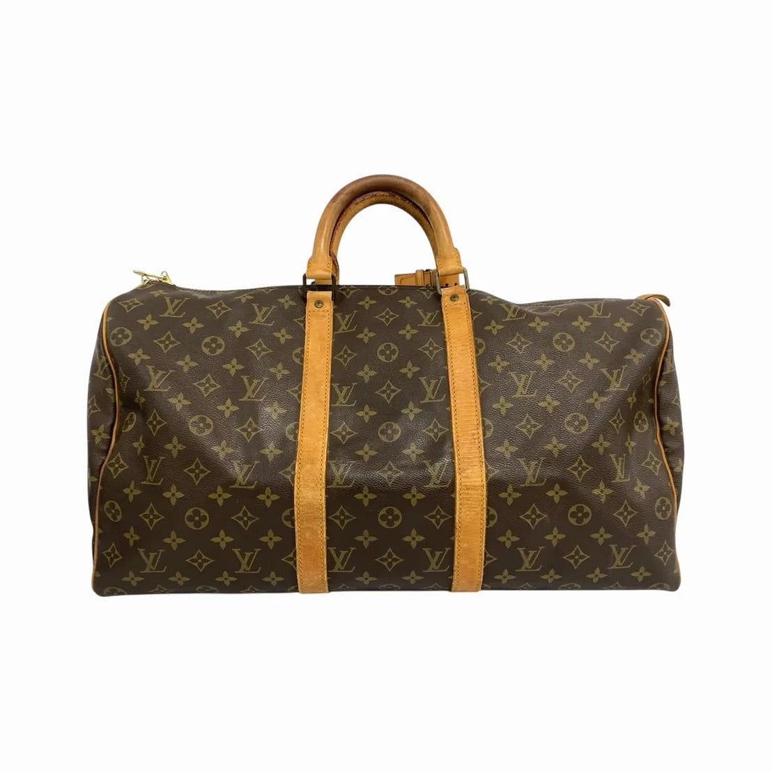 Louis Vuitton Keepall Monogram, Brown, Canvas, Travel Bag