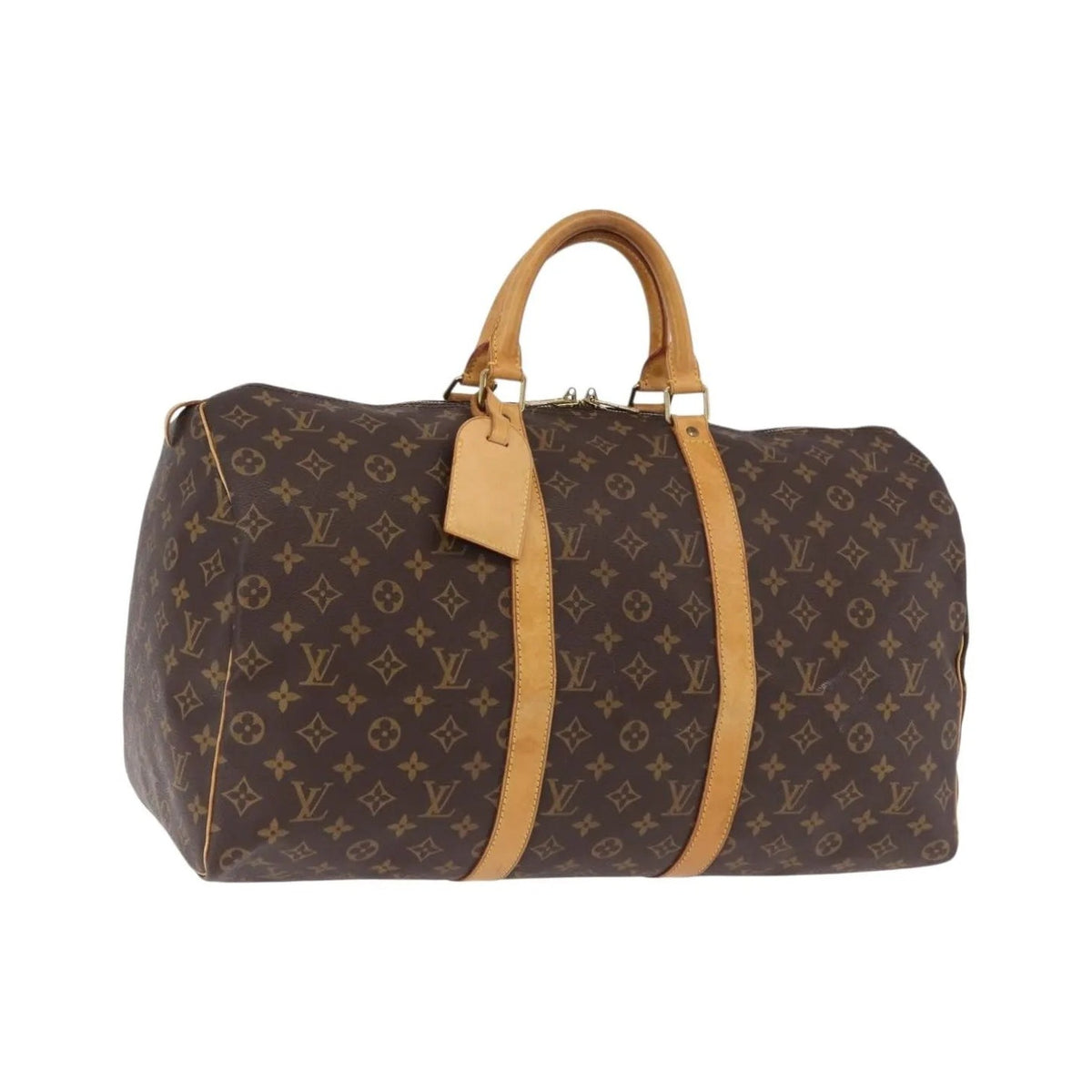Louis Vuitton Keepall Monogram, Brown, Canvas, Travel Bag