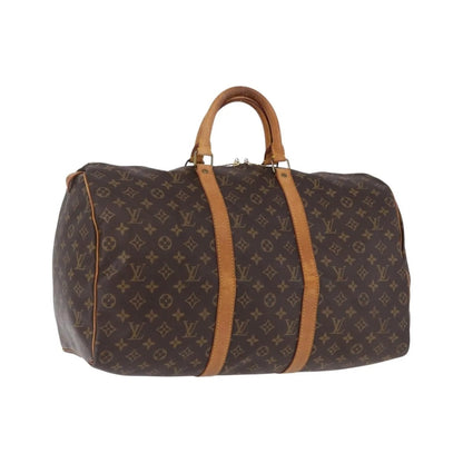 Louis Vuitton Keepall Monogram, Brown, Canvas, Travel Bag