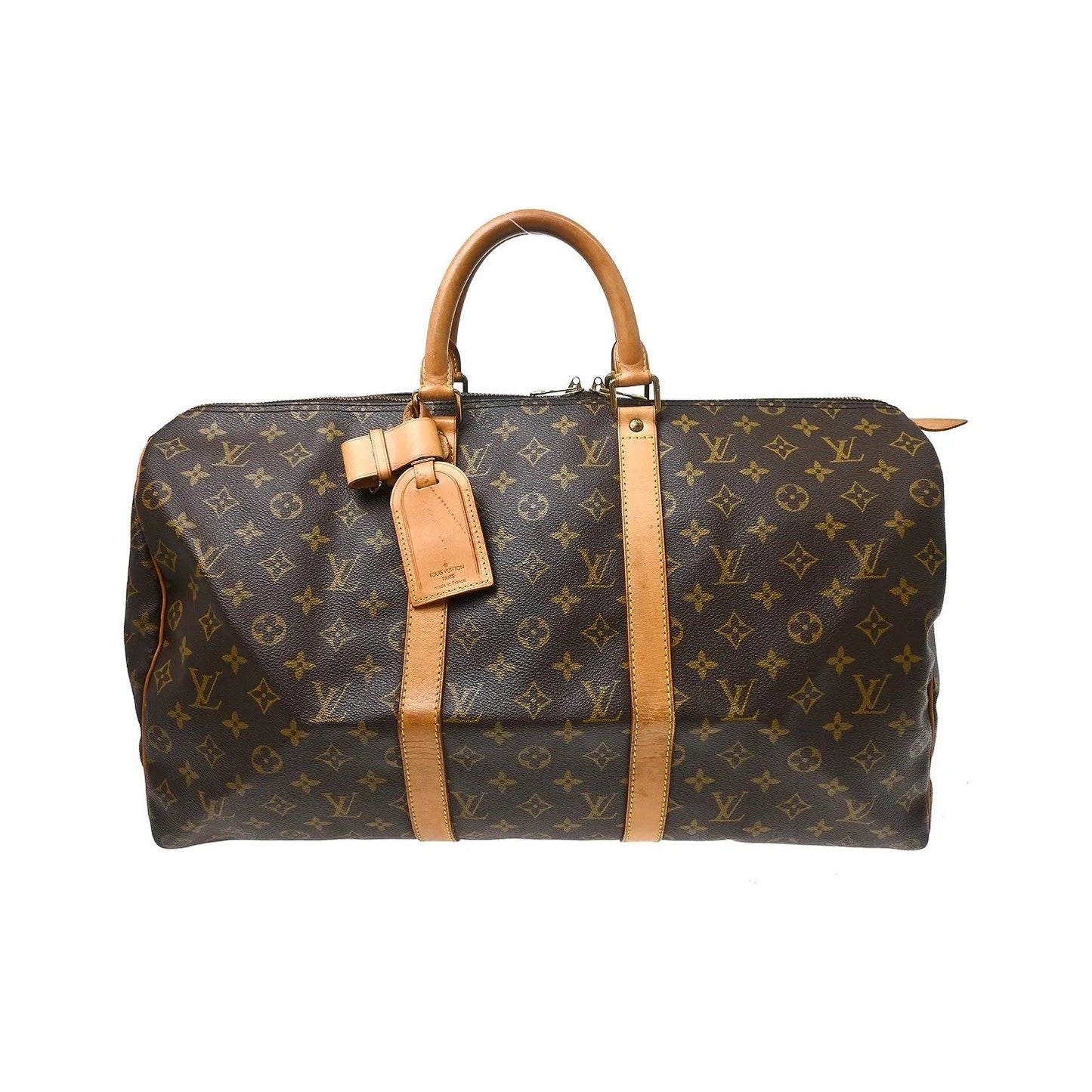 Louis Vuitton Keepall Monogram, Brown, Canvas, Travel Bag