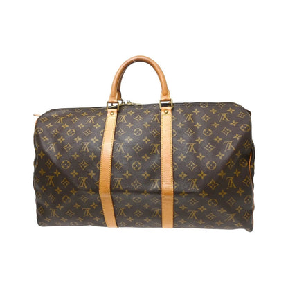 Louis Vuitton Keepall Monogram, Brown, Canvas, Travel Bag