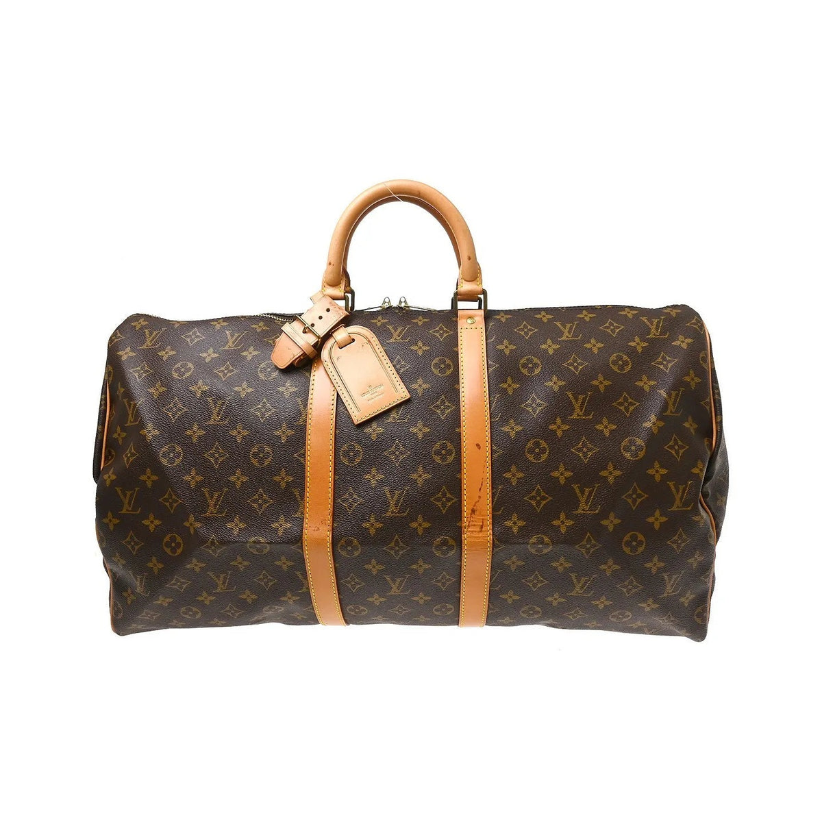 Louis Vuitton Keepall Monogram, Brown, Canvas, Travel Bag