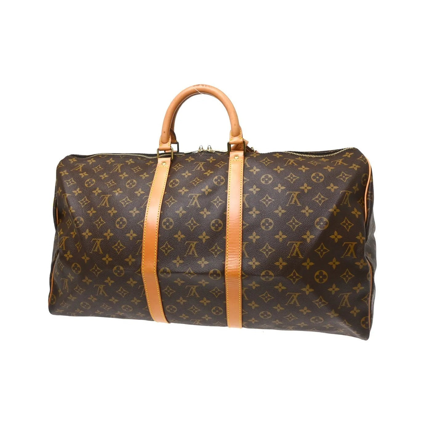 Louis Vuitton Keepall Monogram, Brown, Canvas, Travel Bag