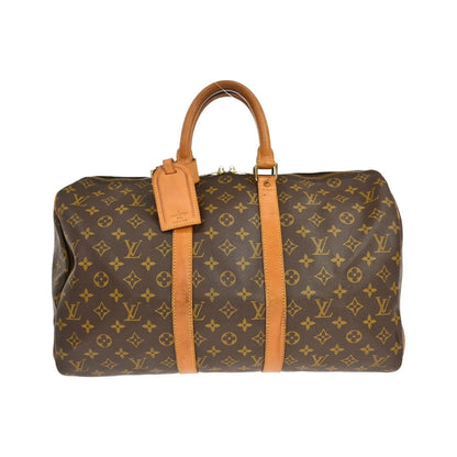 Louis Vuitton Keepall Monogram, Brown, Canvas, Travel Bag