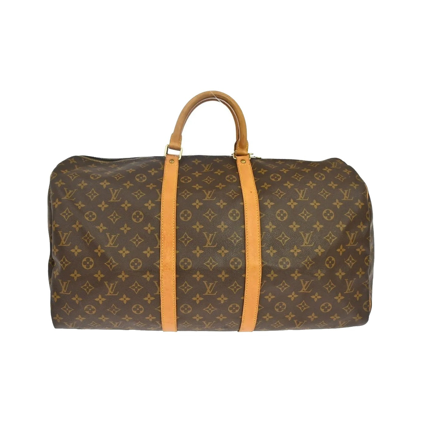 Louis Vuitton Keepall Monogram, Brown, Canvas, Travel Bag