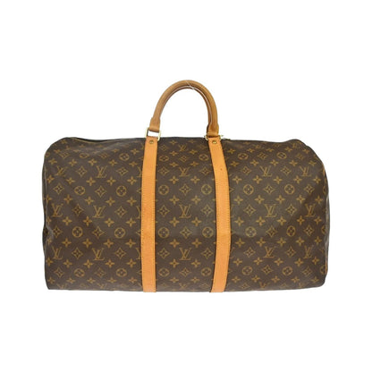 Louis Vuitton Keepall Monogram, Brown, Canvas, Travel Bag